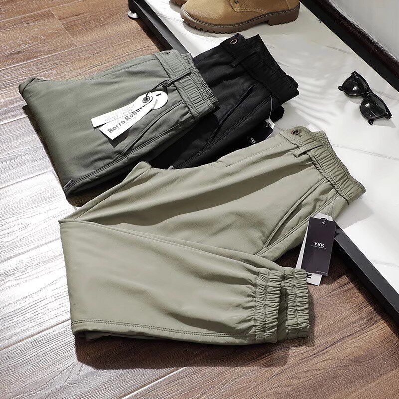 抗寒零下30~保暖不臃肿~秋冬男士加绒加厚保暖束口运动休闲加绒裤