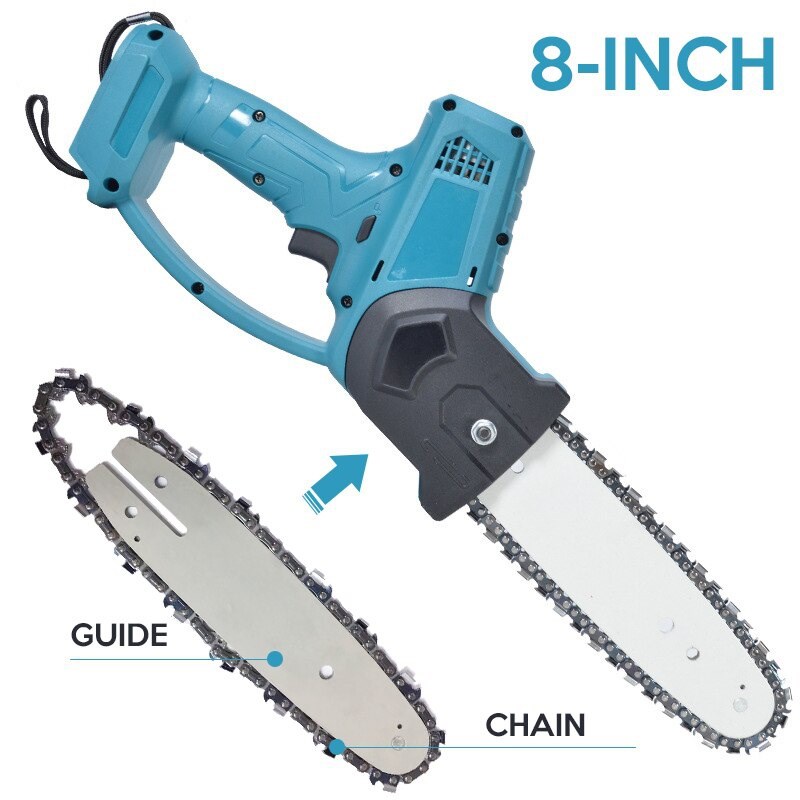 Mini Steel Chainsaw 4Inch 6Inch 8Inch Chains And Guide Elect