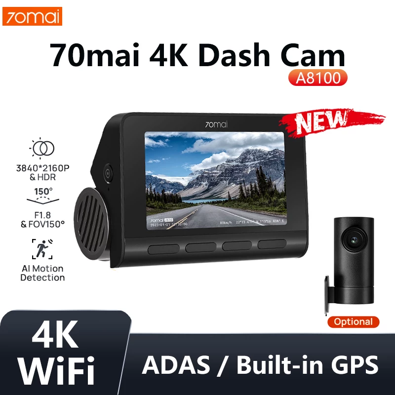 70mai A810 4K видеорегистратор CAM CAM CAM CAM DVR GPS ADAS 24H парковочный регистратор