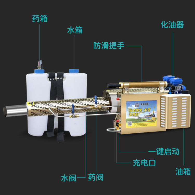 极速脉冲弥雾机农用烟雾汽油喷雾器电动高压迷雾果树养殖场消毒喷