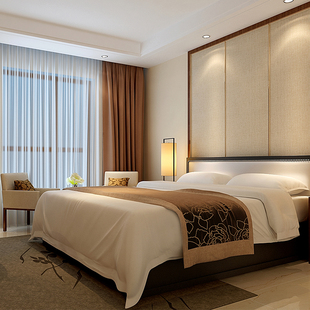 宾馆酒店床上用品四件套 北岸纺织 全棉加厚纯棉白色床单被套民宿