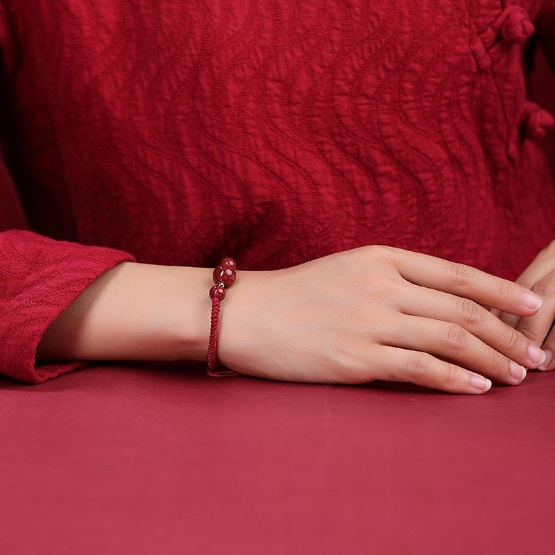 天然原矿朱砂晶体砂原石红绳手链手工编织手绳本命年男女情侣手串,珠宝/钻石/翡翠,手饰,淘宝优惠券,粉丝福利购,淘宝优惠卷