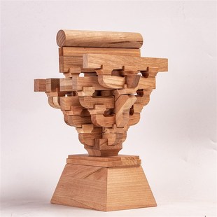 五铺上昂铺作斗拱积木益智玩具体验传统文化精髓榫卯拼装建筑模型