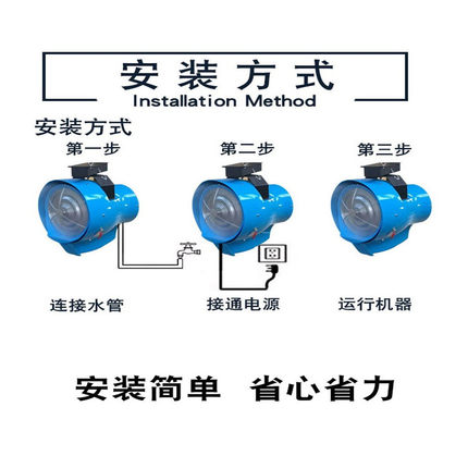 新品工厂加湿器挂壁式冷风机离心式风机工业用摇头喷雾除尘降温设