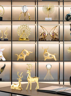 北欧轻奢小摆件工艺玄关客厅电视柜酒柜办公室桌面创意家居装现货