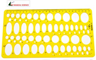 Transparent plastic Ellipse drawing template Oval profession