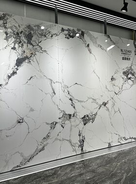 1200x2400岩板鱼肚金客厅沙发电视背景墙亮光瓷砖仿大理石材定制