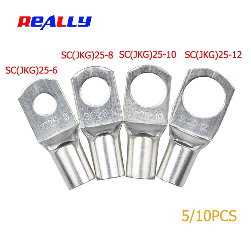 SC25-6 25-8 25-10 25-12 Copper Cable Lug Kit Bolt Hole Tinne