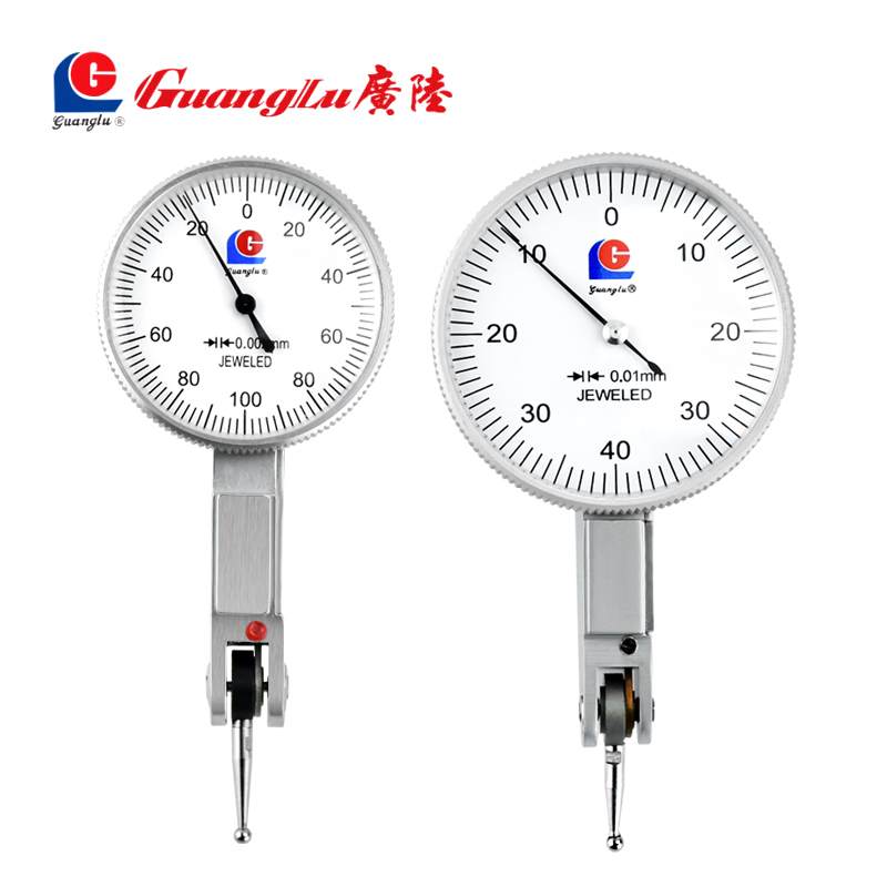 桂林广陆杠杆百分表小校表较表仔 0-0.8Hmm杠杆指示表千分表0.2mm