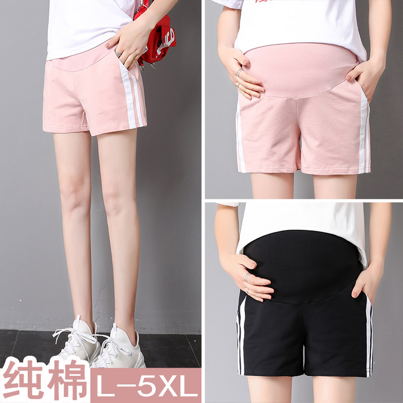 孕妇短裤夏季大码k孕妇裤子夏装薄款运动打底裤时尚外穿安全托腹