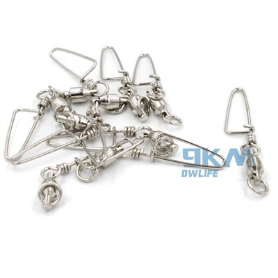 20 / 50 / 100 Pack Fishing  Bearing Swivels Snap Coastlock 0