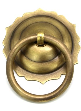 Archaize Chinese style pure copper ring knocker bronze door