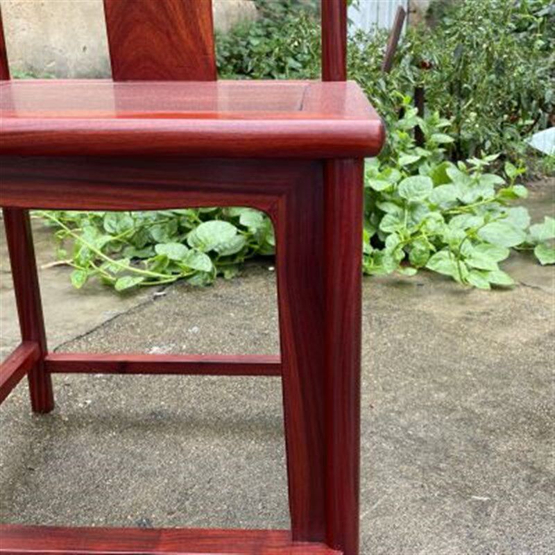 明式血檀家具二出头灯挂椅太师椅休闲椅办公椅餐椅靠背椅茶室椅子