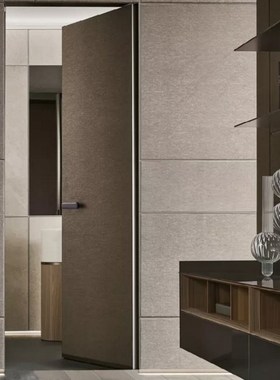 极简生态网红门锁静音黑灰色卧室内门锁现代简约门把手磁吸分体锁