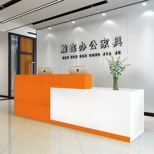 简约前台桌接待台培训公司烤漆服装店转角理发店小吧台收银台柜台