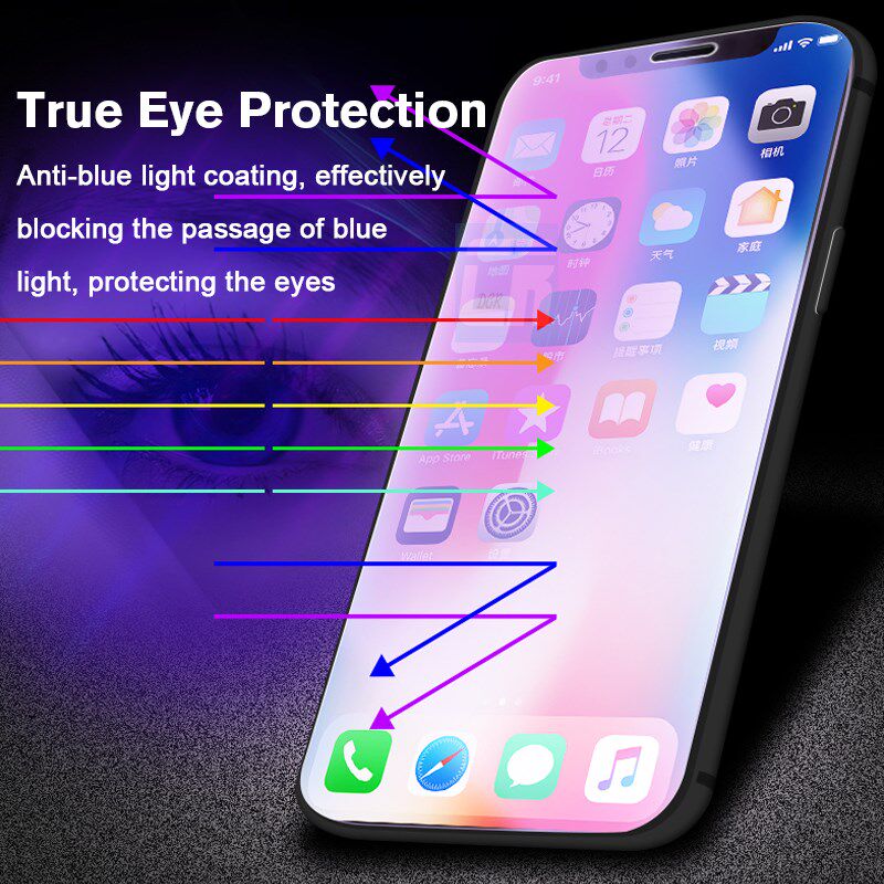 Anti Blue Light Protective Glass for iPhone 11 Pro X XR XS