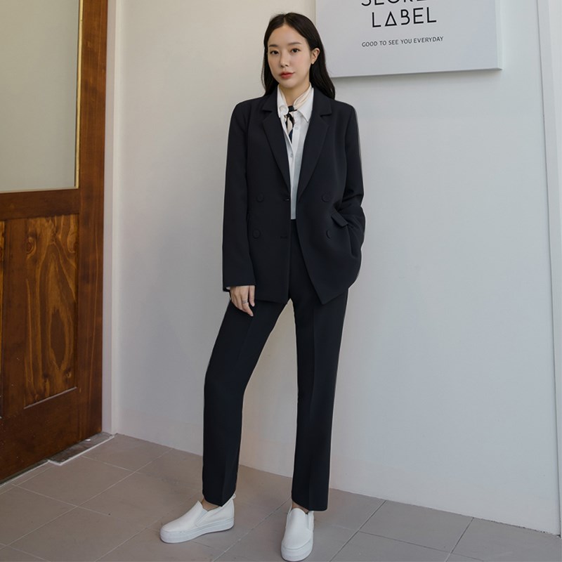西装套装女2024夏季新款职业装正装女大学生答辩教资面试西服外套