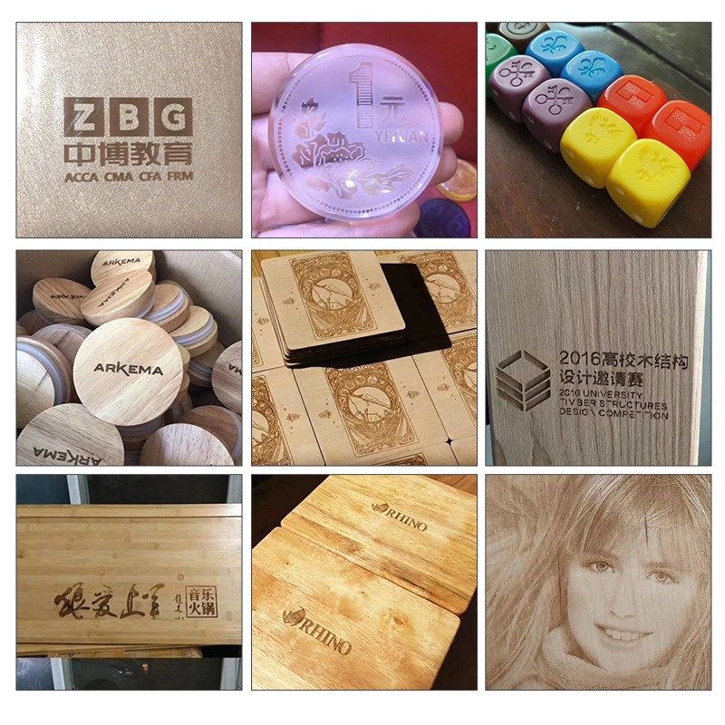 CO2激光打标机镭雕机木头竹子玉石F激光雕刻机非金属材质打字机