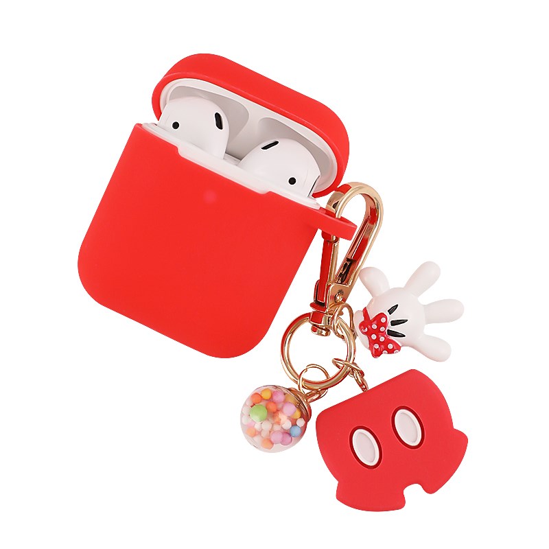 新品3D Cartoon Red Black Case For AirPods 1 2 Pro Box Cute S