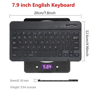 ltra Slim Aluminum Russian Spanish Bluetooth Keyboard Table