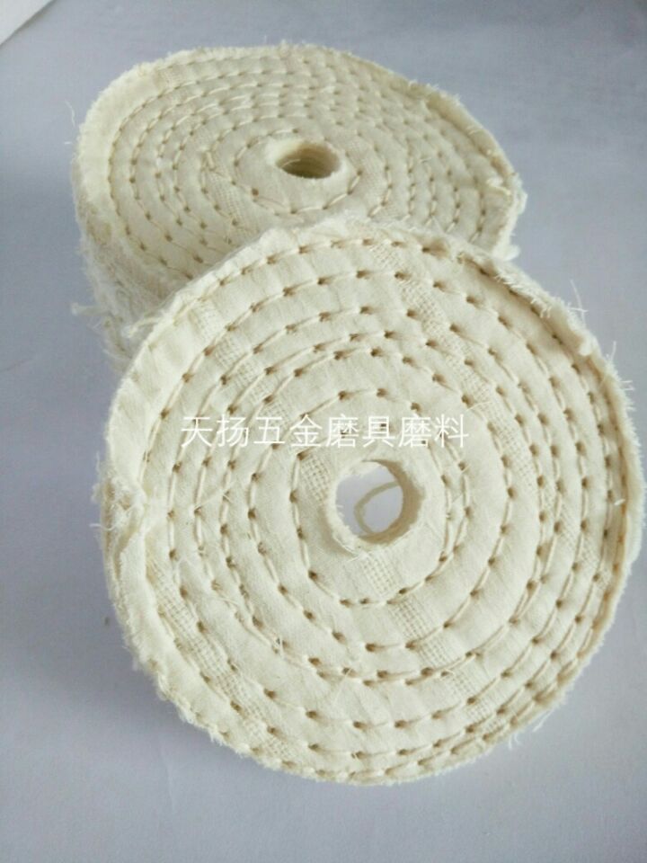 4寸白棉布e轮100红麻轮抛光轮首饰绒不锈钢专用角磨机布轮镜面打