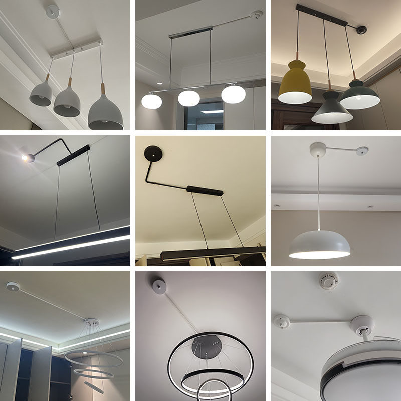 灯具移位器改位神器餐厅吊灯风扇灯diy配件换位免开槽可移式灯具