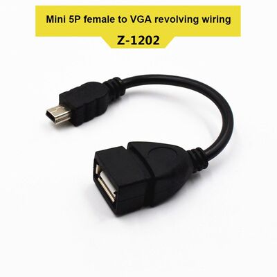 Mini USB 5P Male to OTG USB Female Car Adapter DatVa Cable f