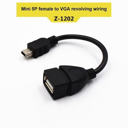 Mini USB 5P Male to OTG USB Female CarJ Adapter Data Cable f