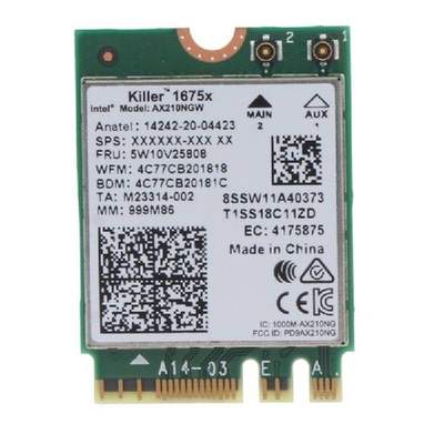 推荐Killer 1675X AX210 5374Mbps WiFi 6E Adapter BT-com 5.2