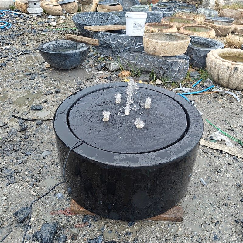 日式庭院流水钵户外室内园林大理石喷泉石雕石钵涌泉流水景观摆件,家居饰品,户外/庭院摆件,淘宝优惠券,粉丝福利购,淘宝优惠卷