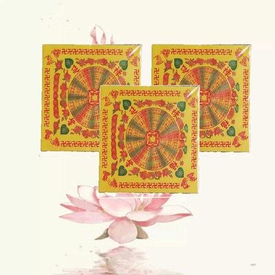 彩色印刷纸黄色壽生折纸手工纸单面莲花图案60克张本册10本600张