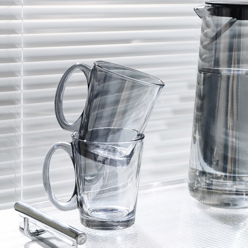 耐高温玻璃杯套装家用客厅待客水杯带把手茶杯家庭喝水杯子杯具,餐饮具,玻璃杯,淘宝优惠券,粉丝福利购,淘宝优惠卷