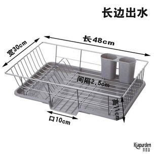 沥水碗架不锈钢色厨房置物架家用餐具碗筷收纳盒2控水槽凉放碗篮