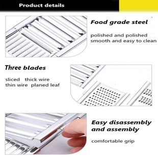 Vegetable Multi Tool Shredder Stainless Steel Slicer Kitchen