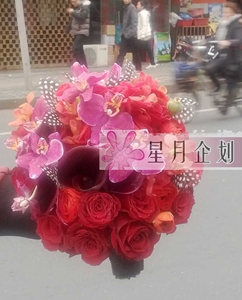 上海豪华 韩式新娘手捧花 球型手捧花 新娘绣球花 进口花韩版花