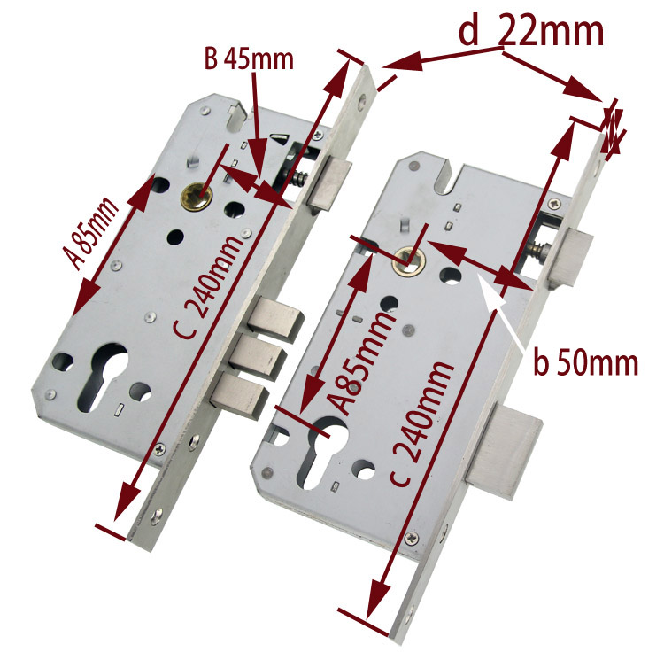 意利欧式门锁室内房门锁卧室门锁把手执手锁具实木门85锁体配件