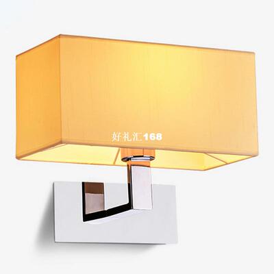 现货Modern Metal led wall lights lamp with FabriTc shade for