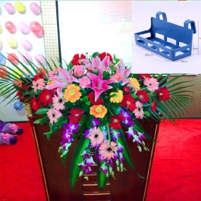 新品拍照资材壁饰演o讲台讲话摆花放花讲台花挂钩装扮挂式花店悬
