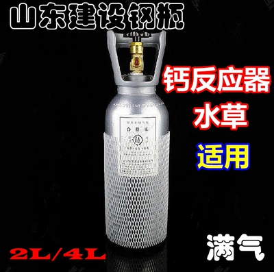 山东建设 CO2水草光合作用 2L 4L钢瓶 二氧化碳气瓶 钙反养草适用