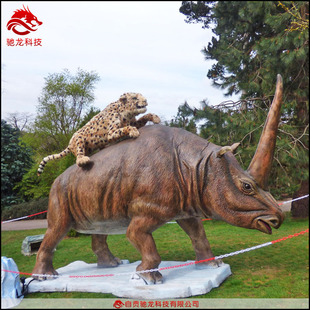 置 仿真大型野猪雕塑古生物电动机械仿生会动会叫动物机械模型装