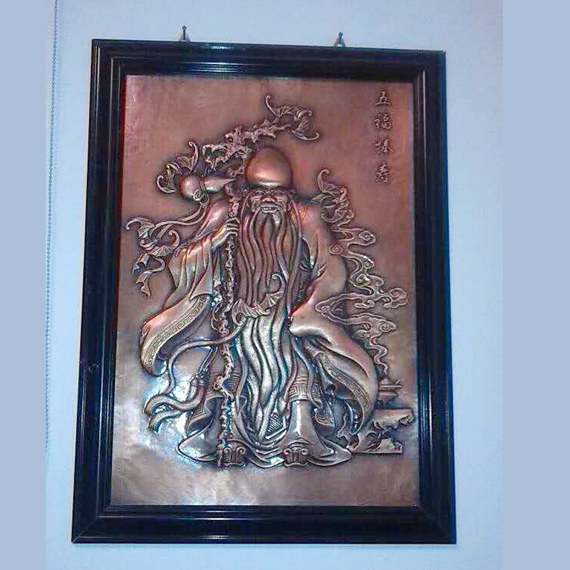 锻铜浮雕画紫铜户外大型山水浮雕学校广场医院铜板画雕塑摆件