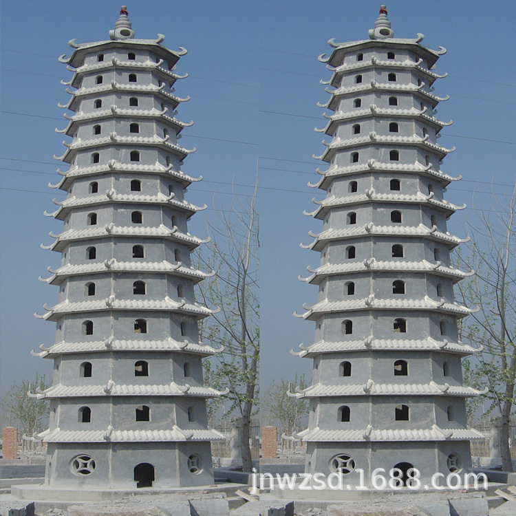 景区石雕六角塔图片寺庙汉白玉六角石塔雕刻石造六角佛塔报价