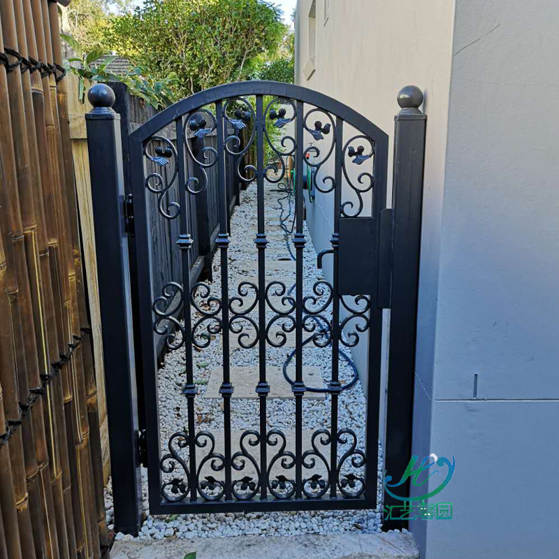 新款直销加工密封铁艺大门电动平移门 花园铁门铁艺门 设计欧式庭