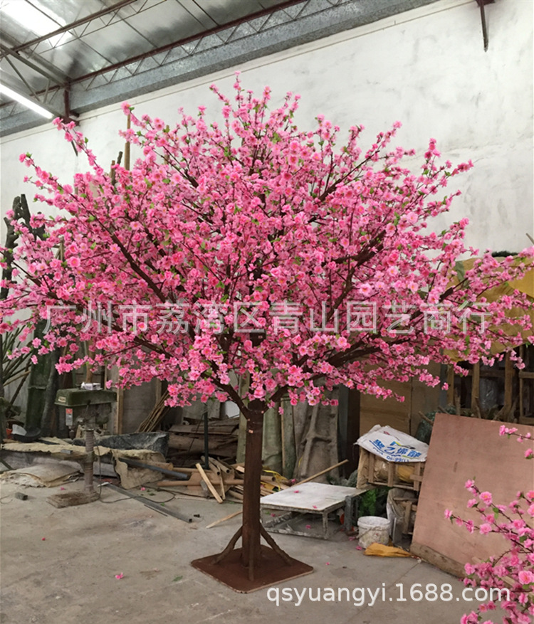 仿真桃花树仿真植物人造景观假樱花树大型仿真装饰树包柱树定做