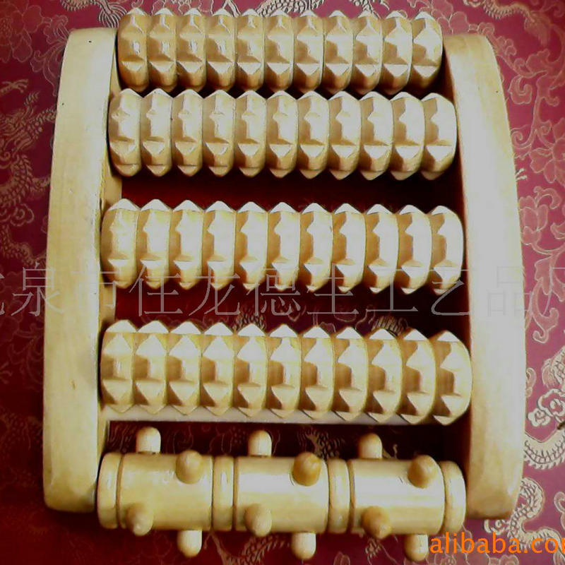 木制滚轮搓排足部按摩器足底按摩器脚搓排木质脚底按摩滚轮