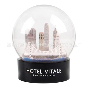 直供树脂水晶球纽约城市建筑物文化周边纪念品树脂水晶球
