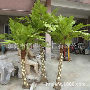 定制恐龙馆仿真娑罗树室内工程景观造景桫椤树游乐园娑罗树