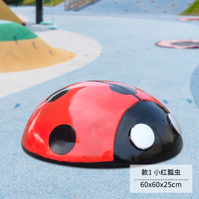 卡通瓢虫摆件户外玻璃钢昆虫雕塑园林景观小区幼儿园商场装饰美陈