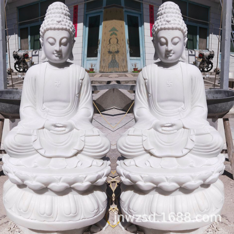 白石佛像造价哪里雕刻汉白玉石材佛像寺庙石制大佛图