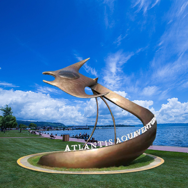 室外大型不锈钢景观雕塑亚特兰蒂斯酒店主题雕塑城市广场雕塑